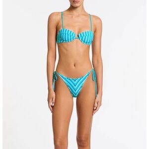 Triangl blue Mala sour stripe bikini.
